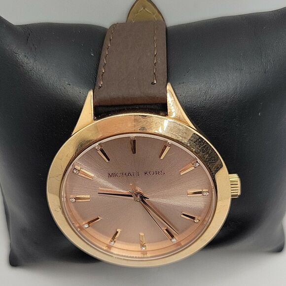 Michael Kors MK2682 Women\'s Brown Leather Analog Dial Quartz Wrist Watch AM522 main image 7